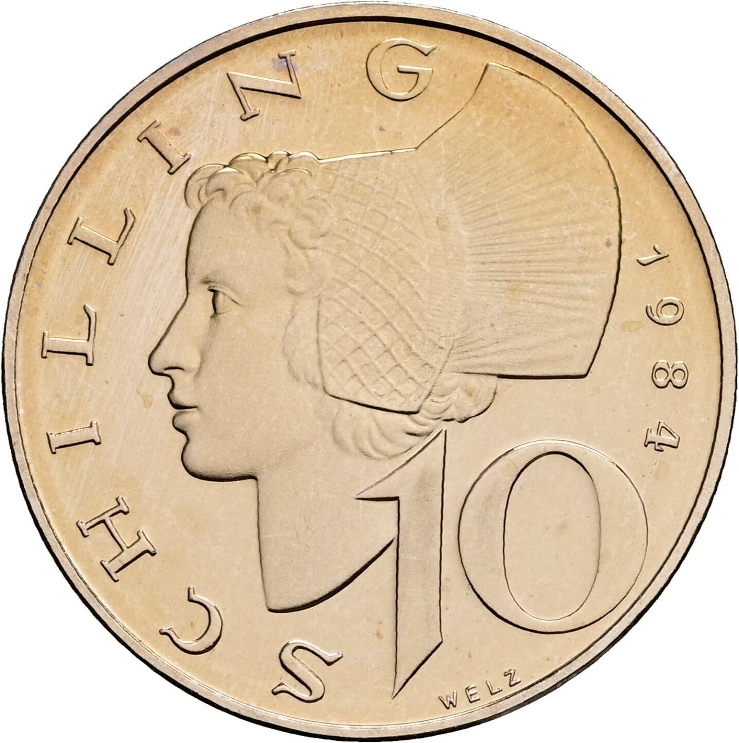 10 Schilling 1984 – Vorderseite
