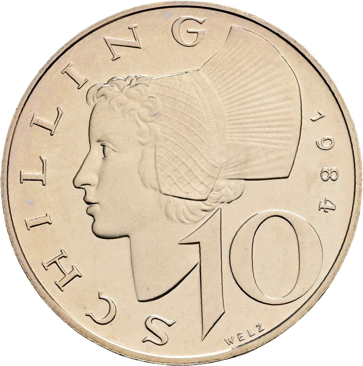 10 Schilling 1984 – Vorderseite