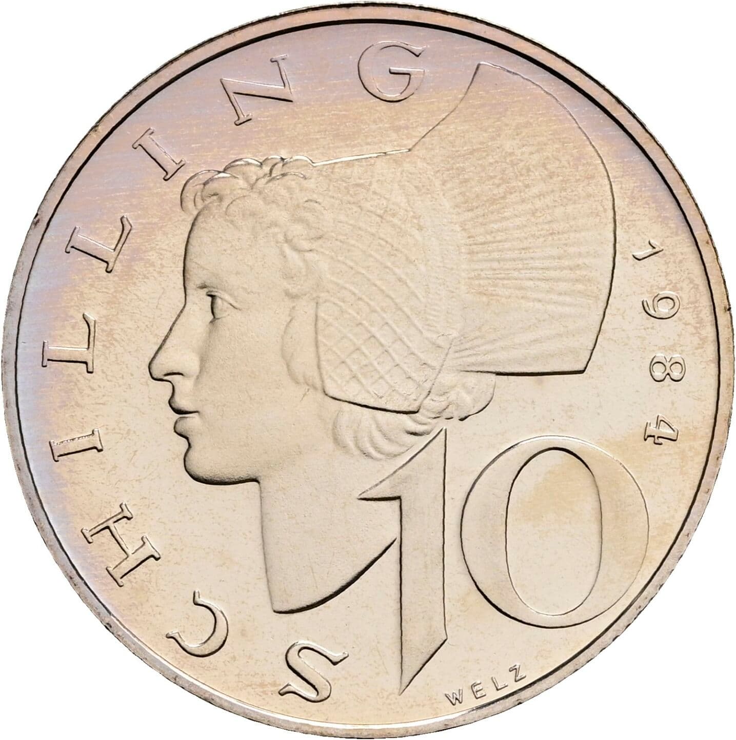 10 Schilling 1984 – Vorderseite