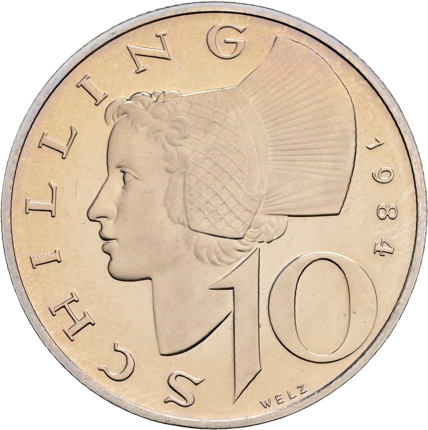 10 Schilling 1984 – Vorderseite