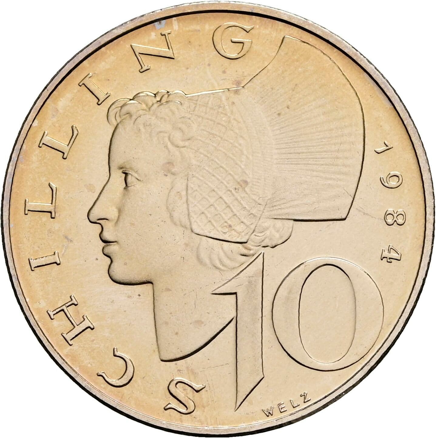 10 Schilling 1984 – Vorderseite