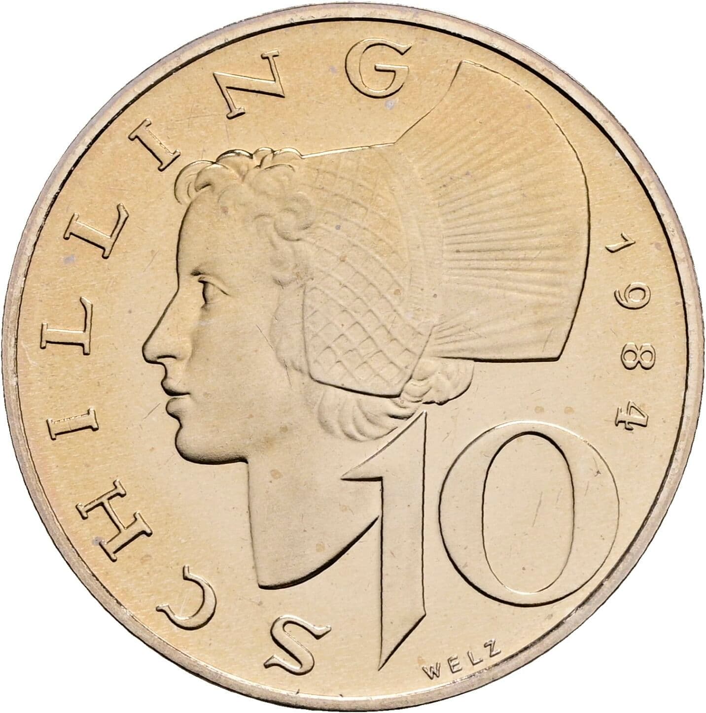 10 Schilling 1984 – Vorderseite