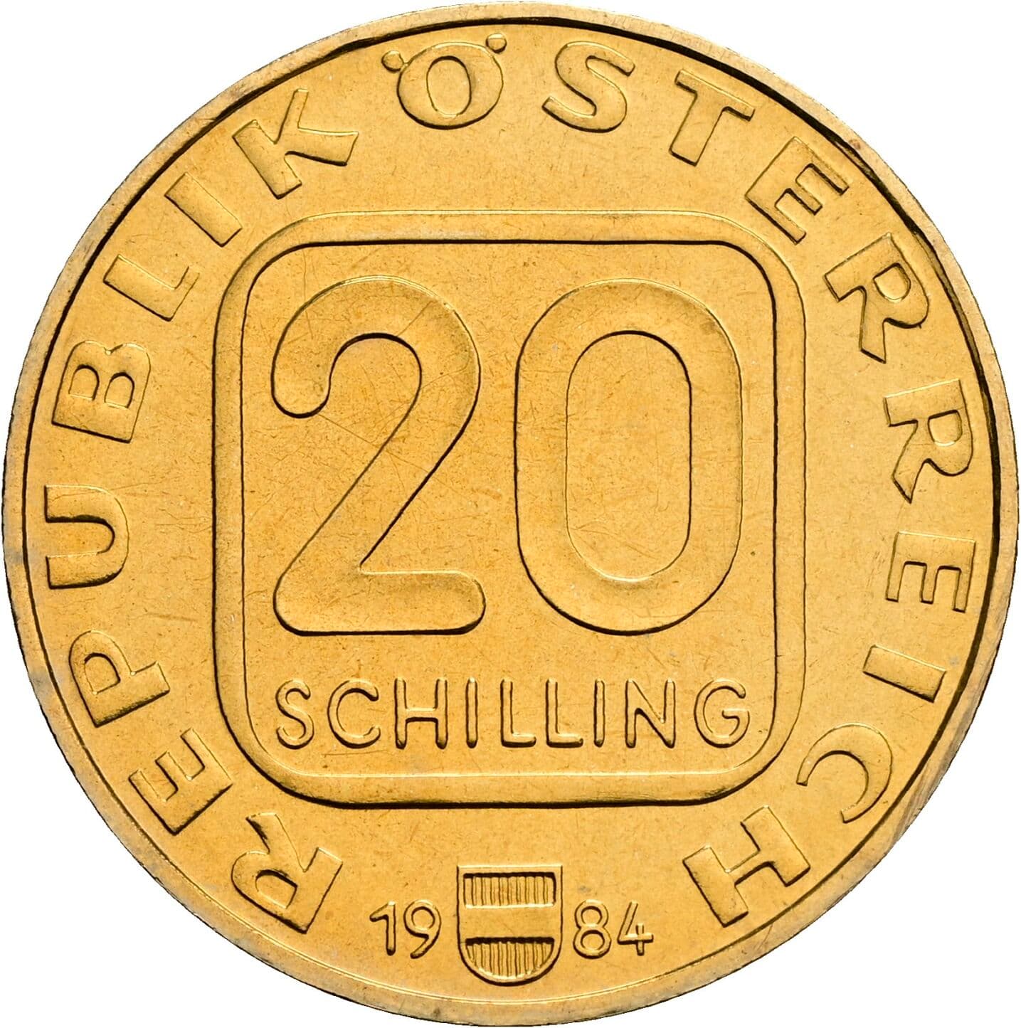 20 Schilling 1984 – Vorderseite