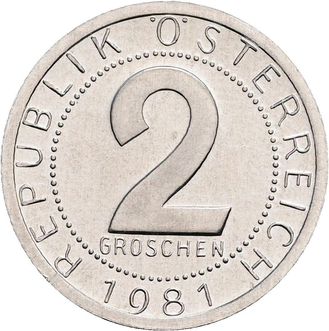 2 Groschen 1981 – Vorderseite