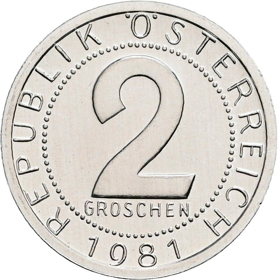 2 Groschen 1981 – Vorderseite