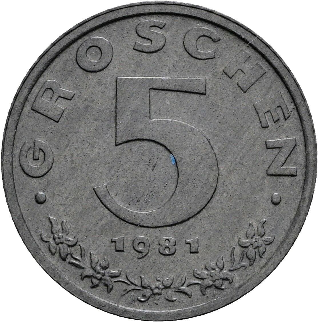 5 Groschen 1981 – Vorderseite