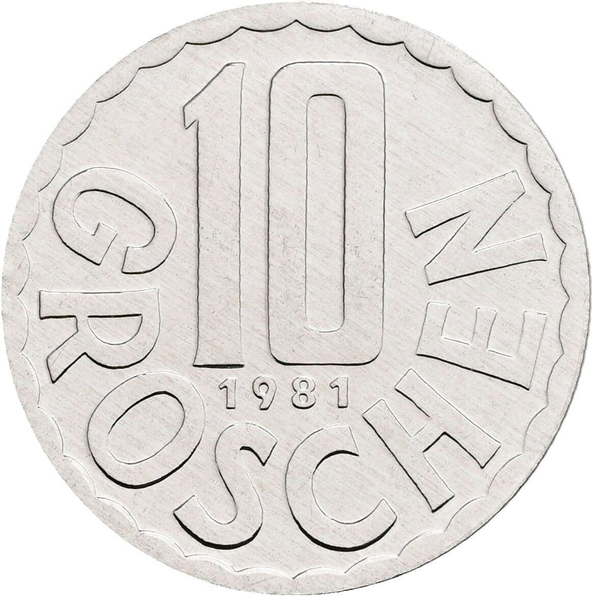 10 Groschen 1981 – Vorderseite