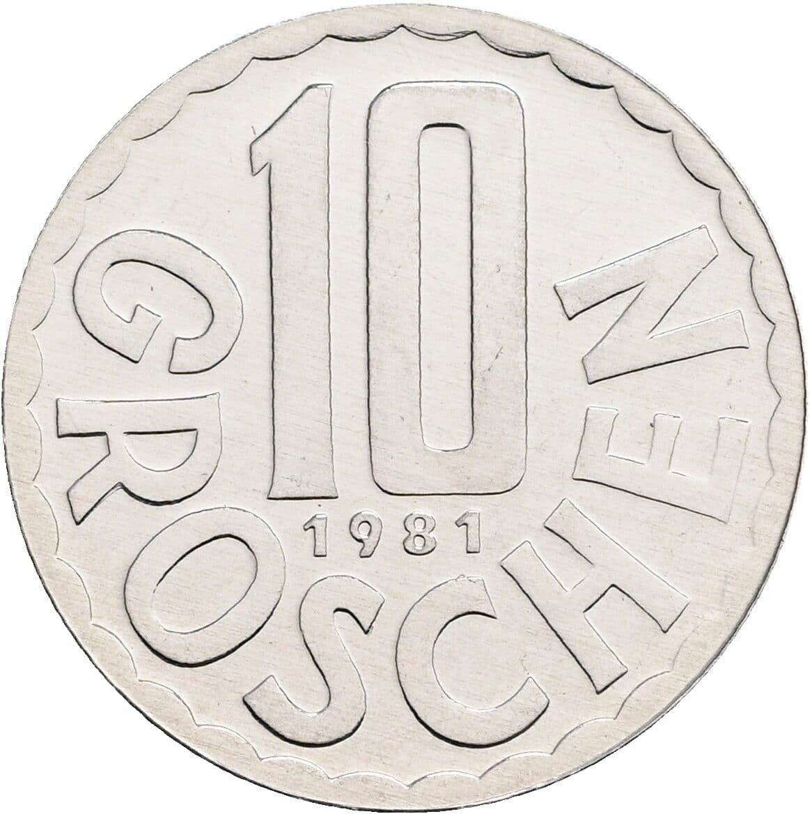 10 Groschen 1981 – Vorderseite