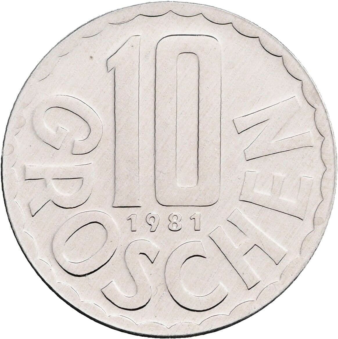 10 Groschen 1981 – Vorderseite