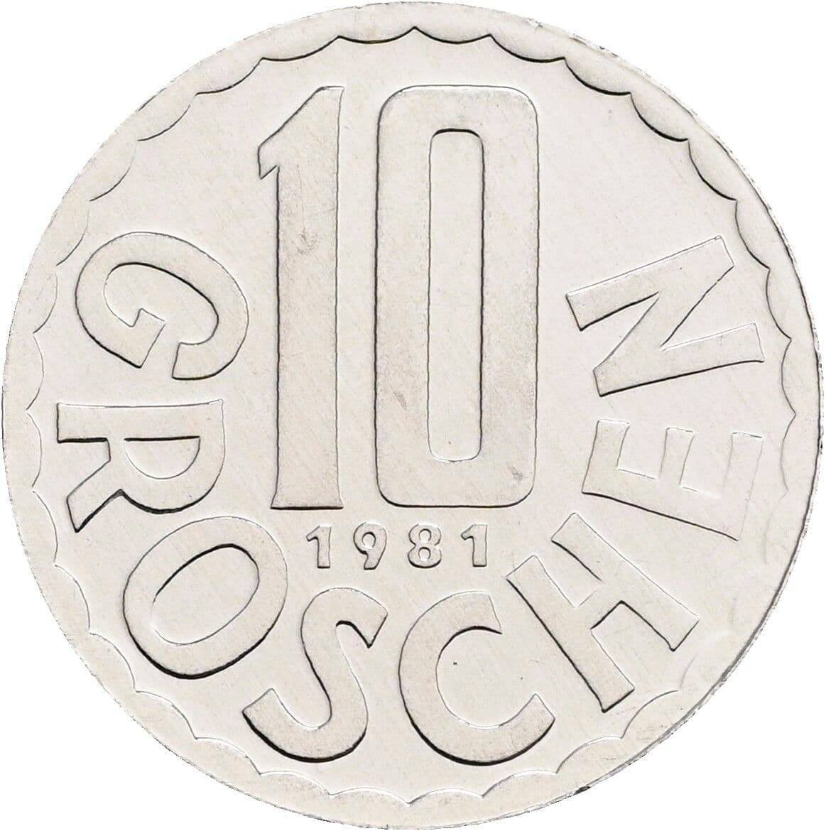 10 Groschen 1981 – Vorderseite
