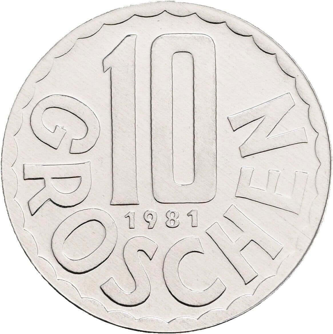 10 Groschen 1981 – Vorderseite