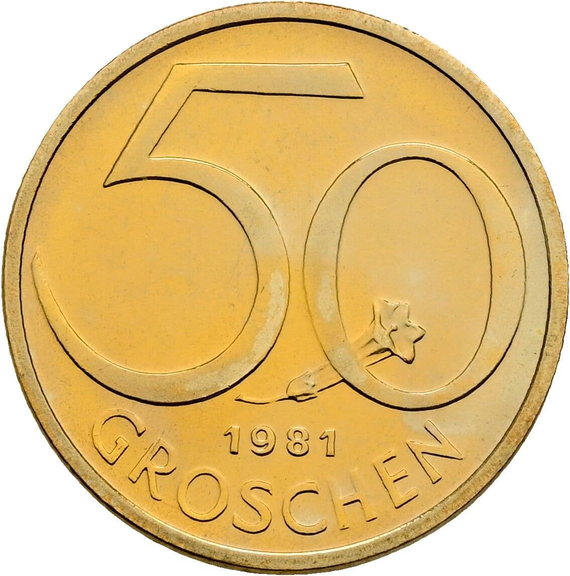 50 Groschen 1981 – Vorderseite