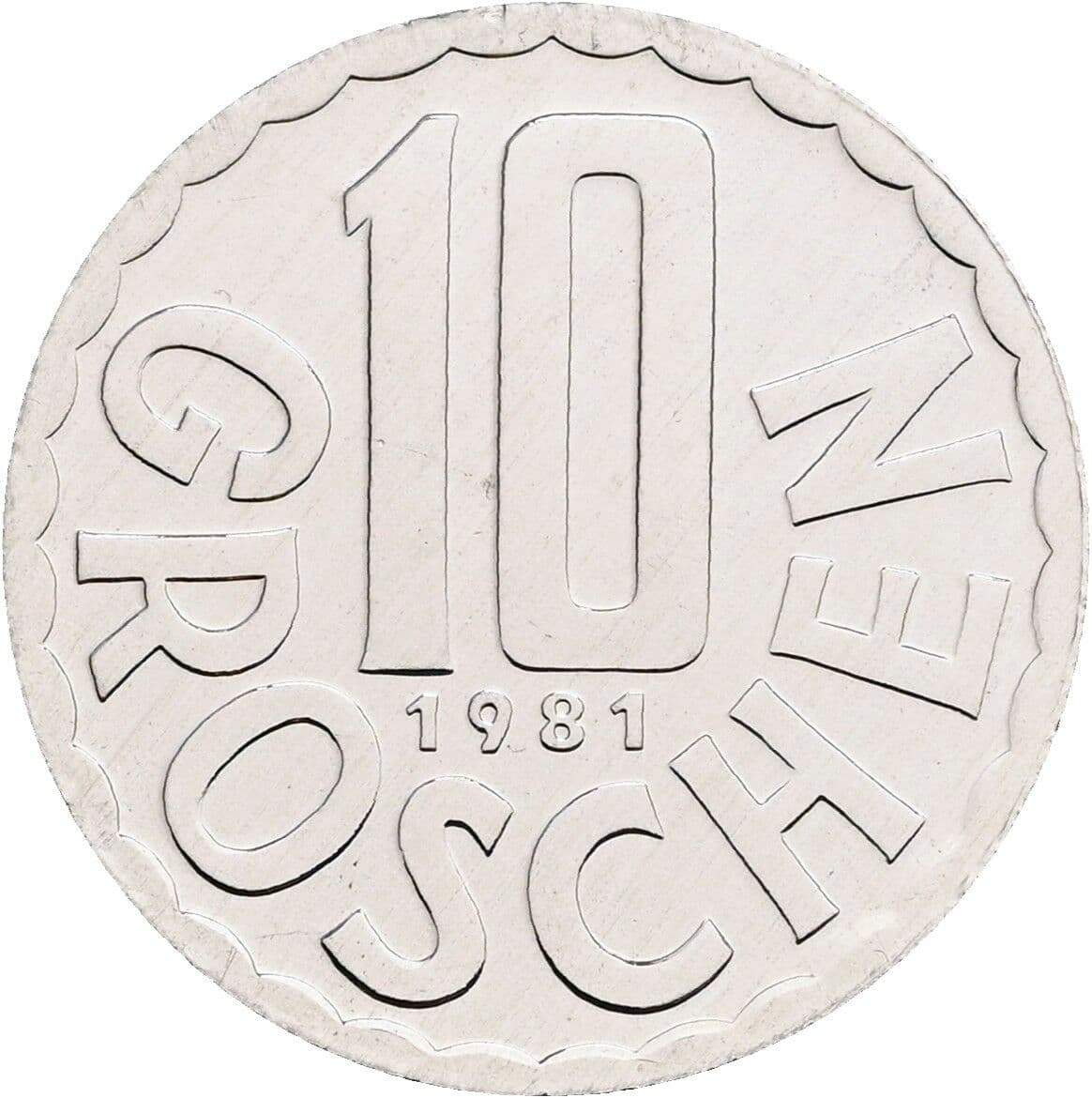 10 Groschen 1981 – Vorderseite