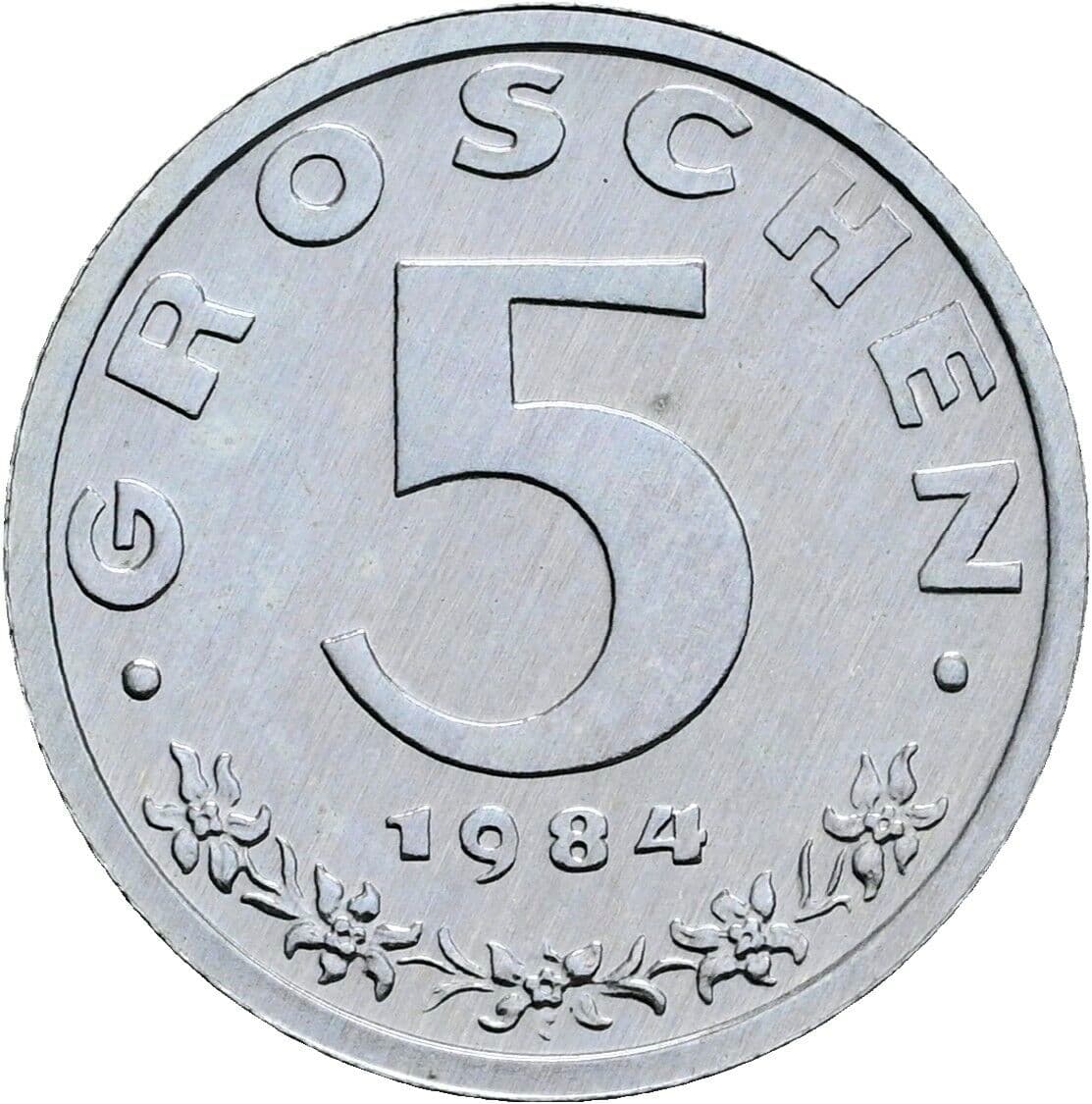 5 Groschen 1984 – Vorderseite