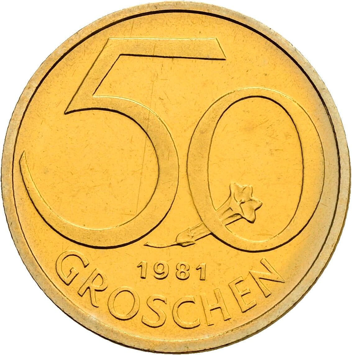 50 Groschen 1981 – Vorderseite