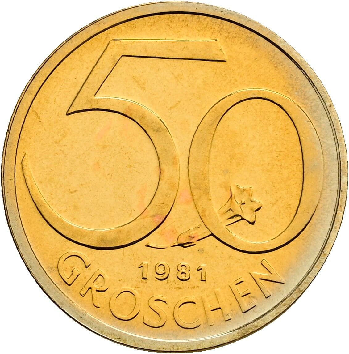 50 Groschen 1981 – Vorderseite