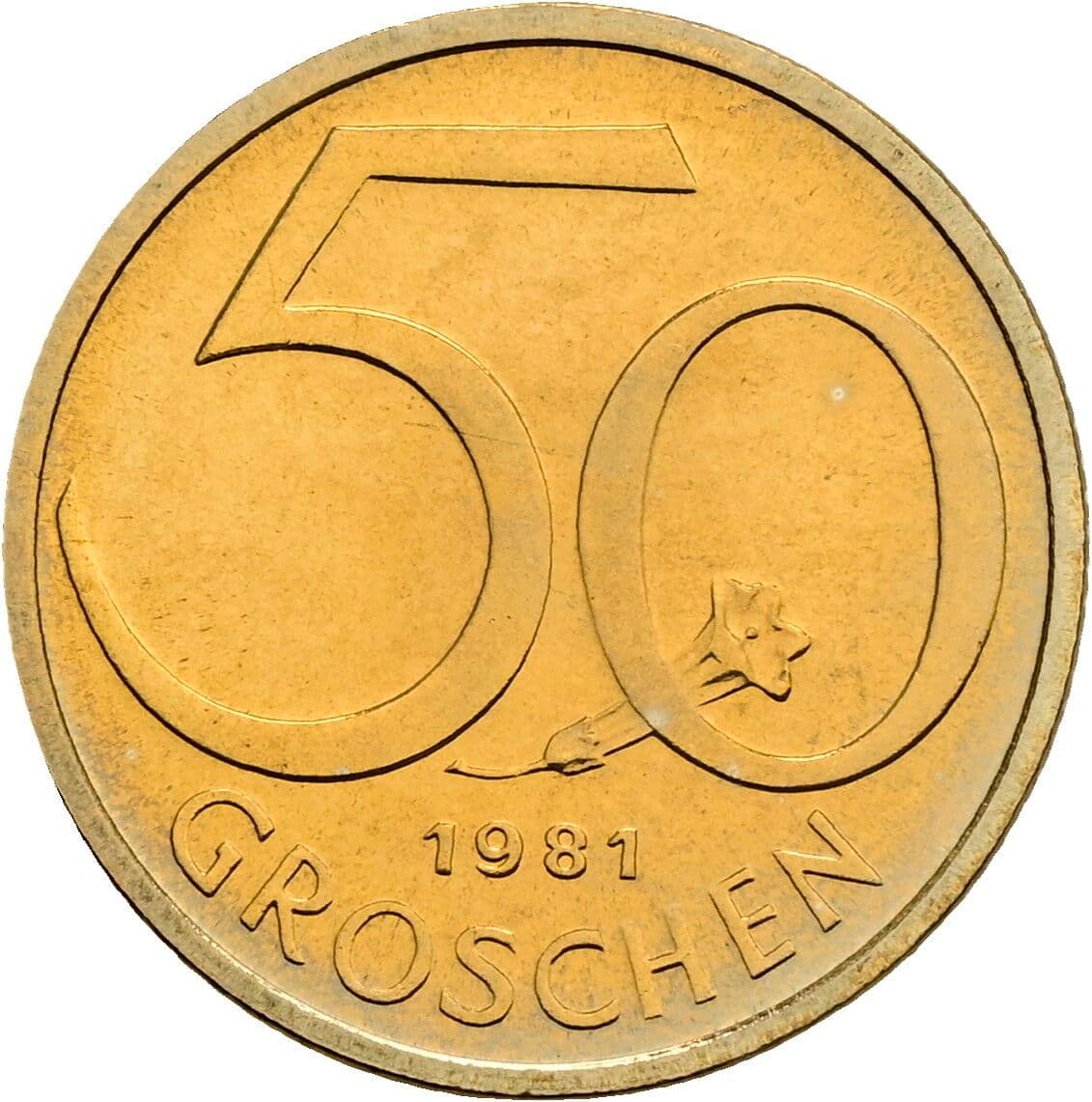 50 Groschen 1981 – Vorderseite