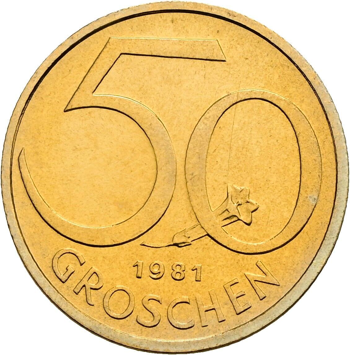 50 Groschen 1981 – Vorderseite