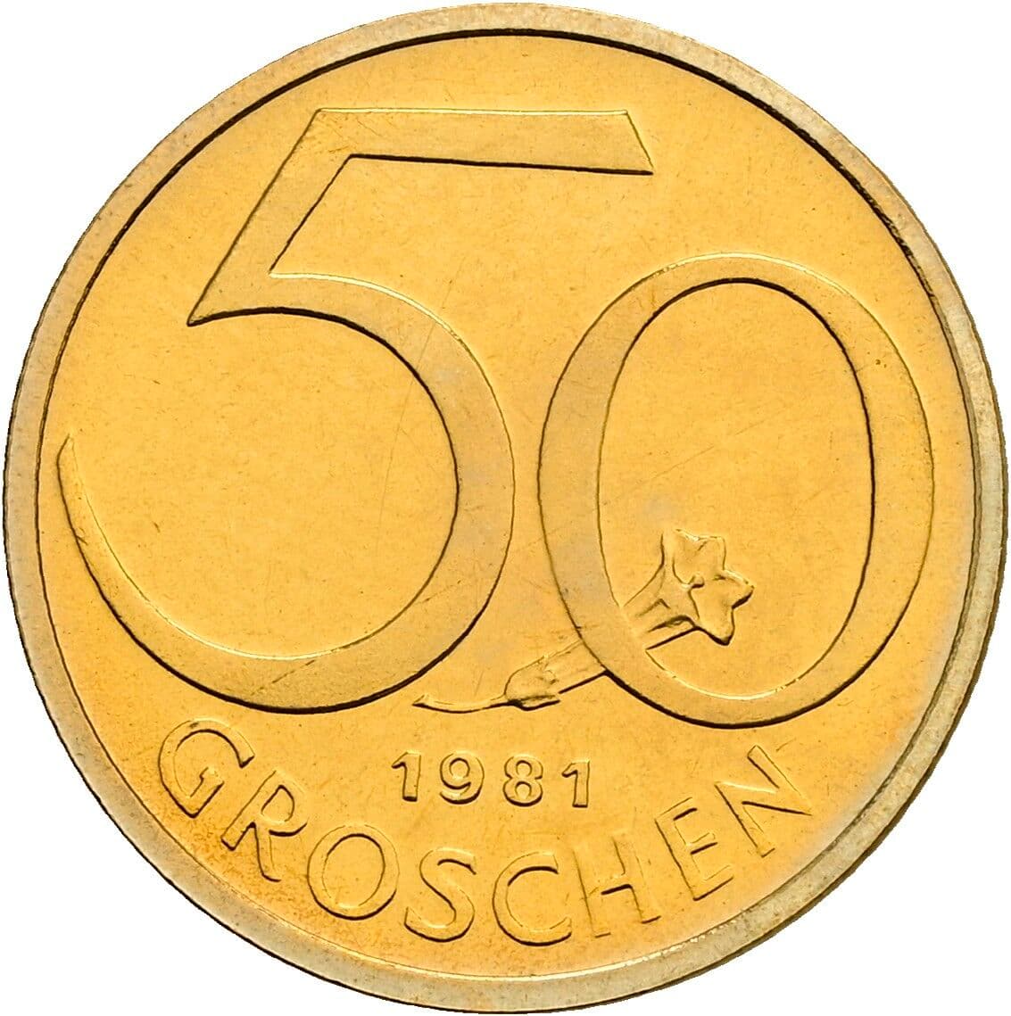 50 Groschen 1981 – Vorderseite