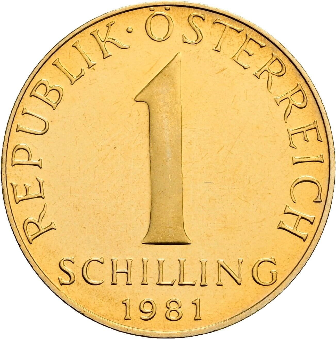 1 Schilling 1981 – Vorderseite