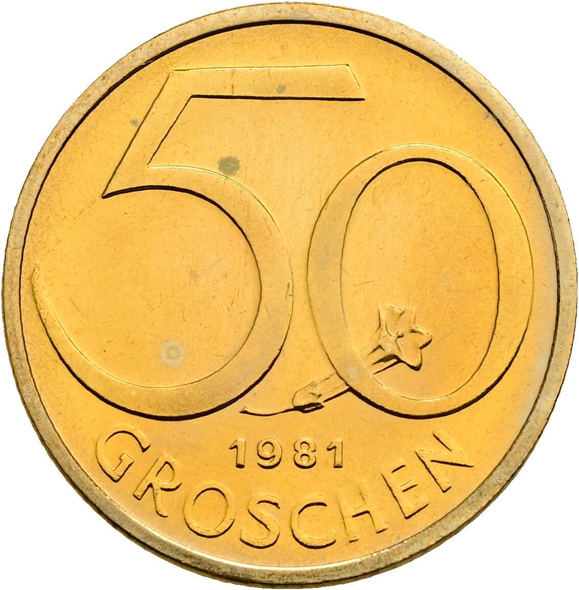 50 Groschen 1981 – Vorderseite
