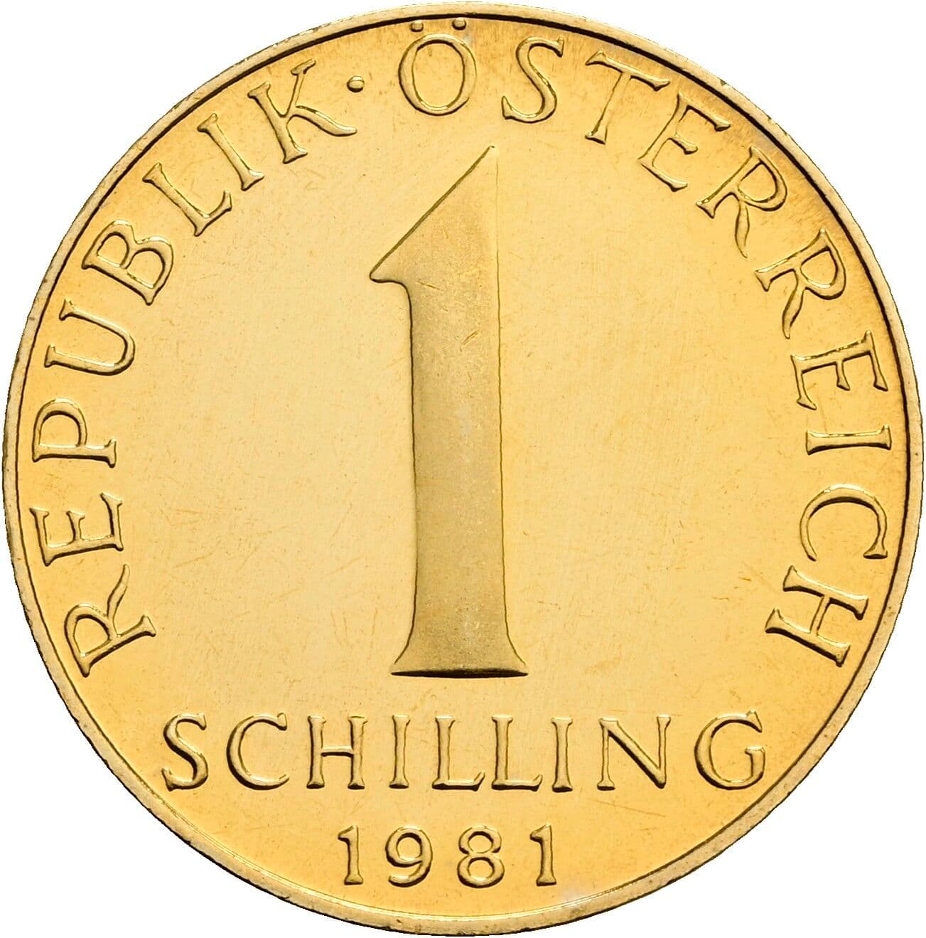 1 Schilling 1981 – Vorderseite