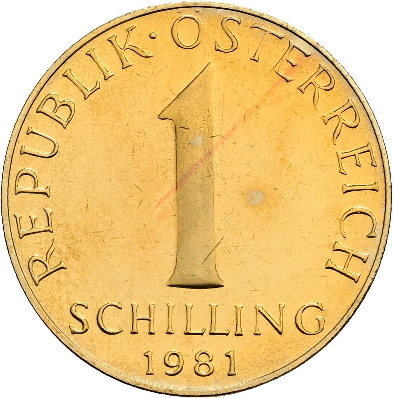 1 Schilling 1981 – Vorderseite