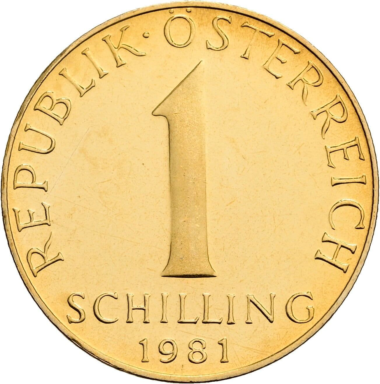 1 Schilling 1981 – Vorderseite