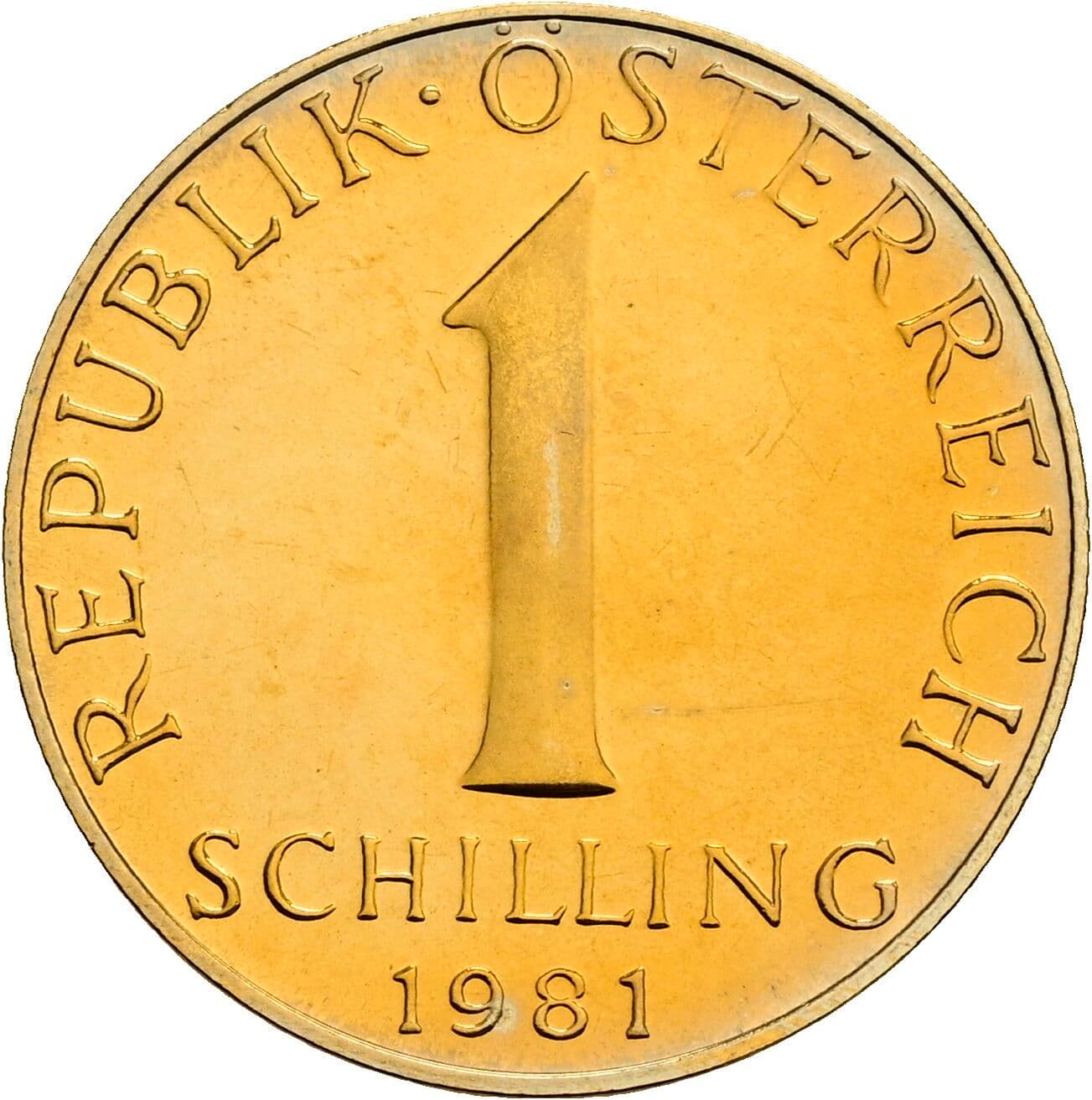 1 Schilling 1981 – Vorderseite
