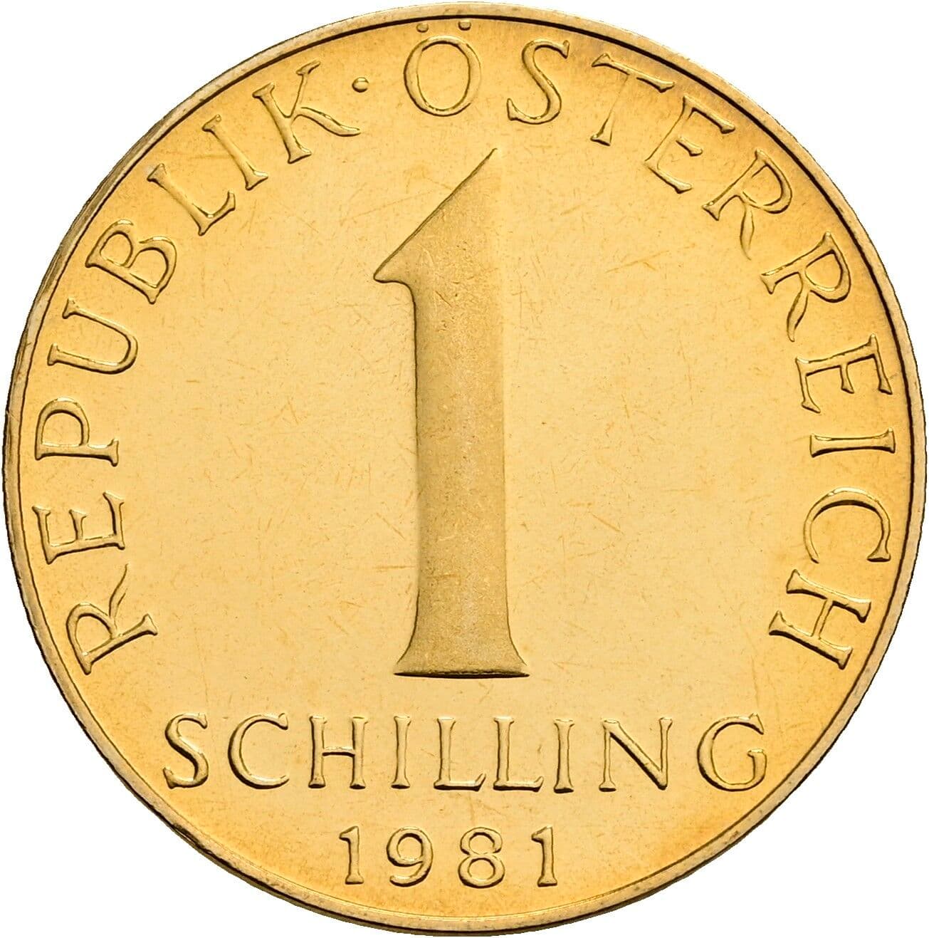 1 Schilling 1981 – Vorderseite