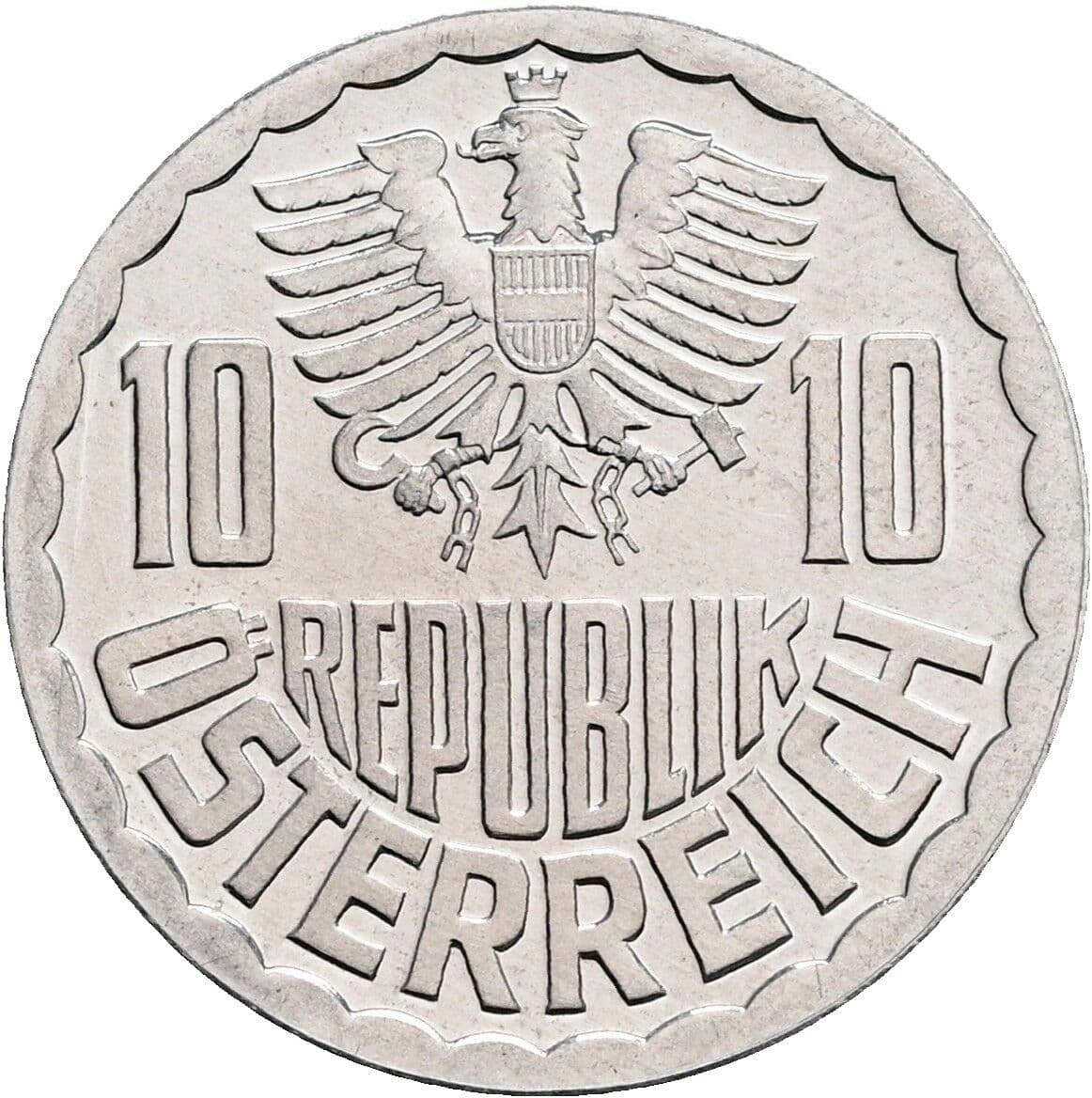 10 Groschen 1981 – Rückseite