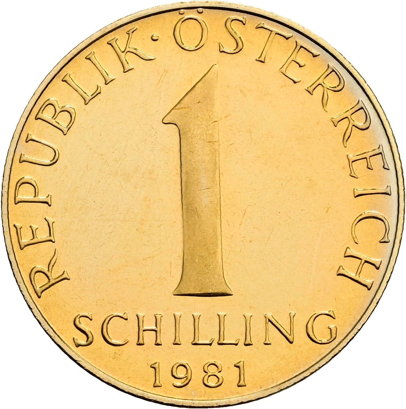 1 Schilling 1981 – Vorderseite