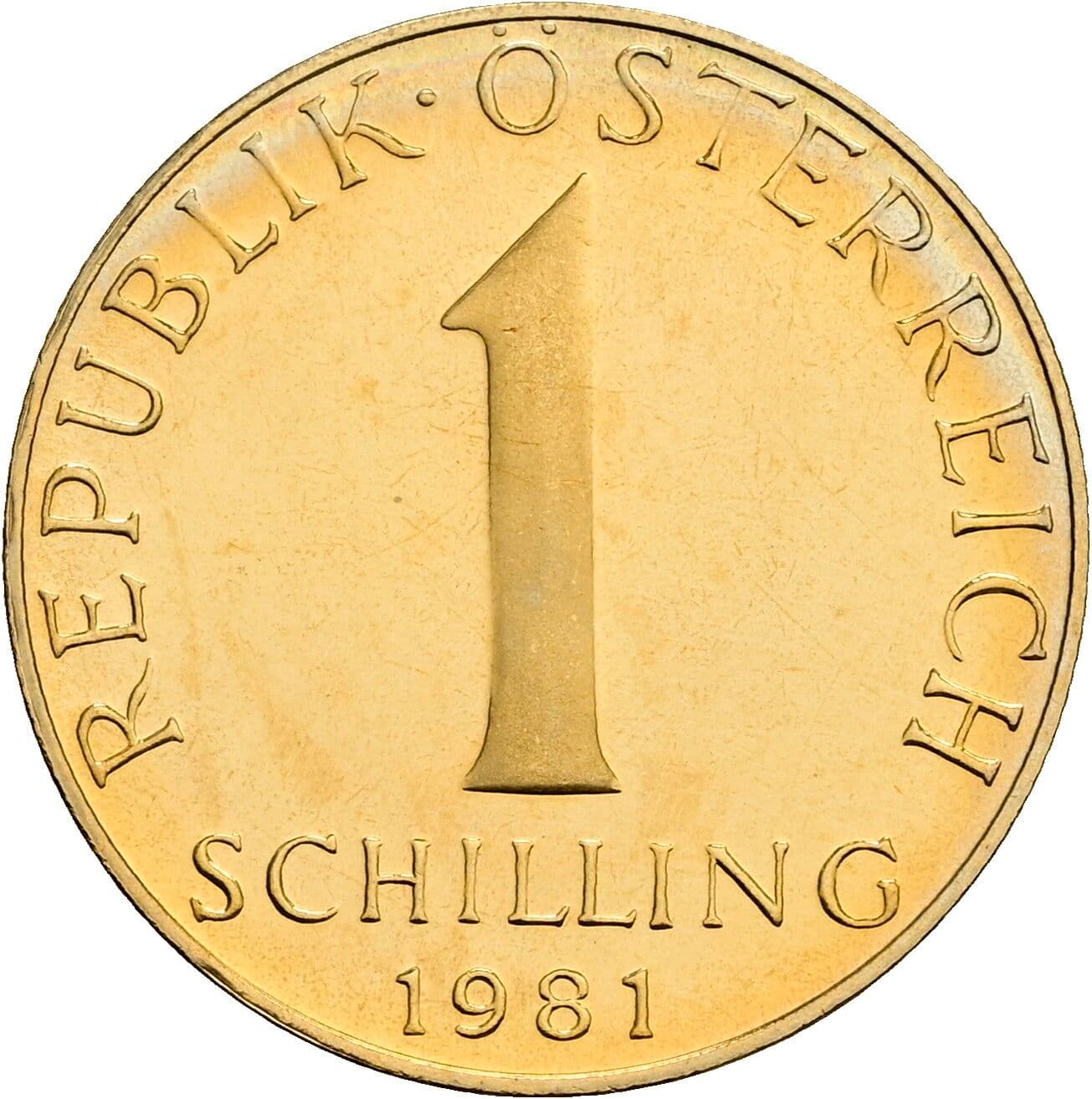 1 Schilling 1981 – Vorderseite