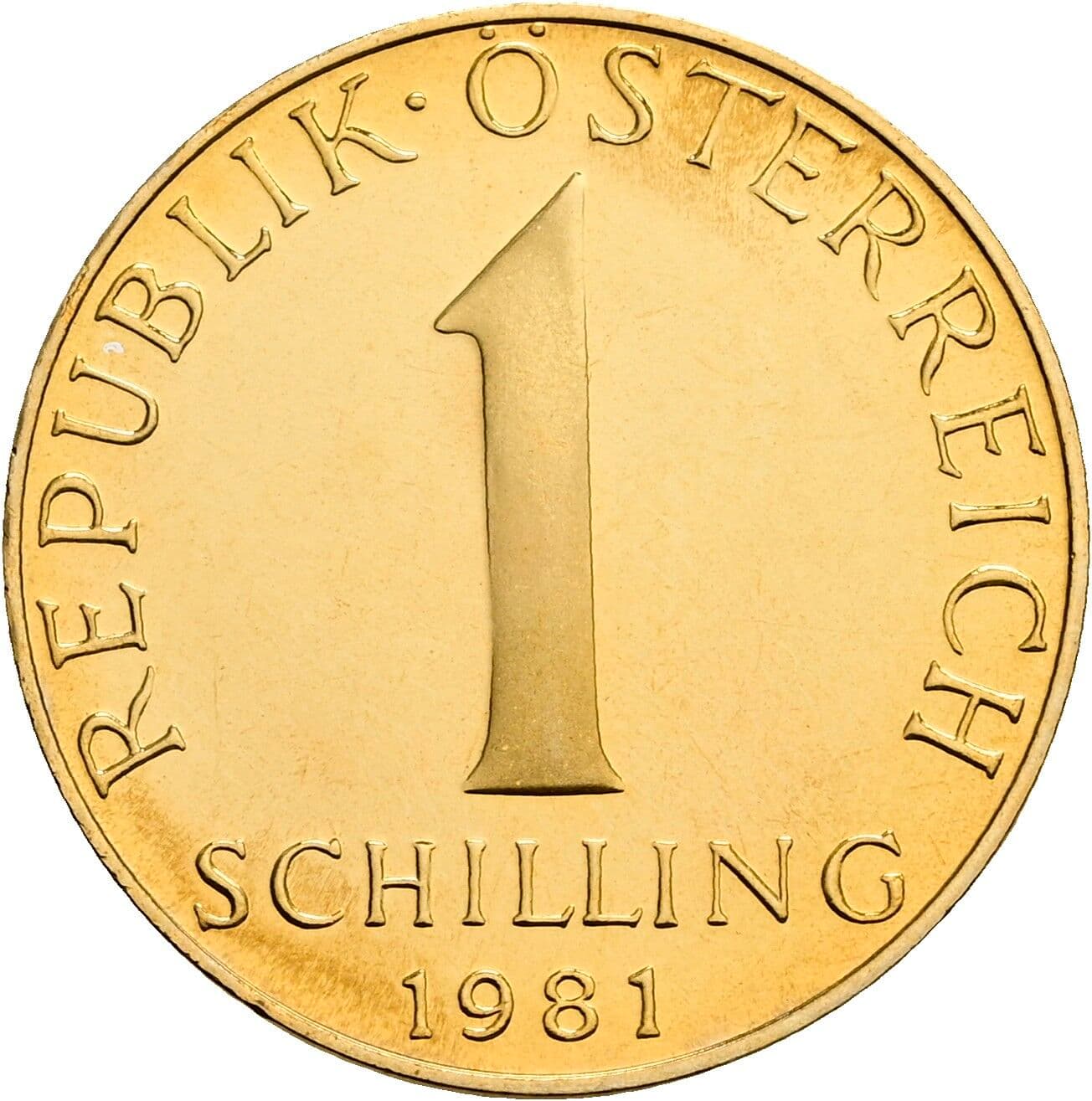 1 Schilling 1981 – Vorderseite