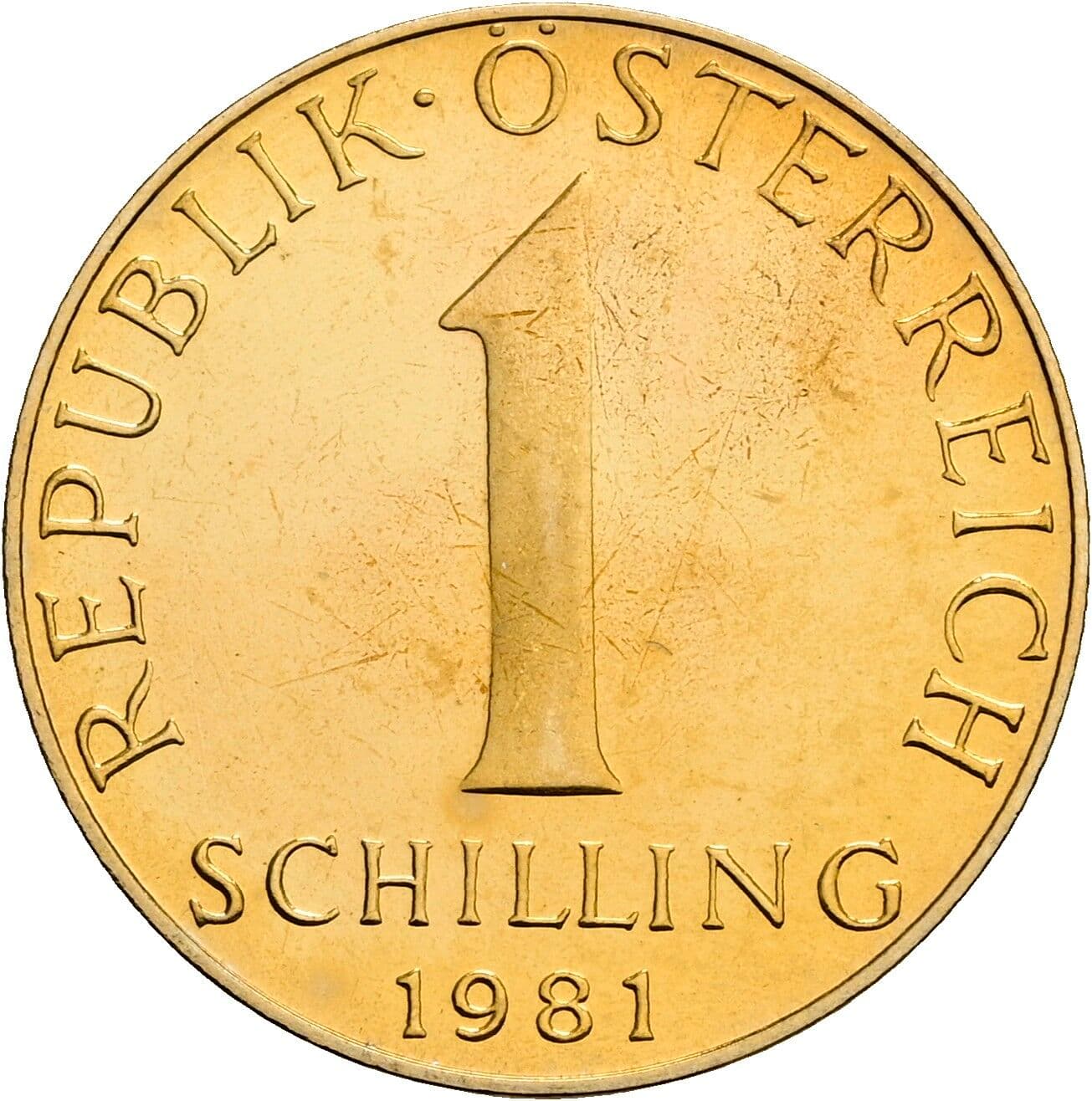 1 Schilling 1981 – Vorderseite