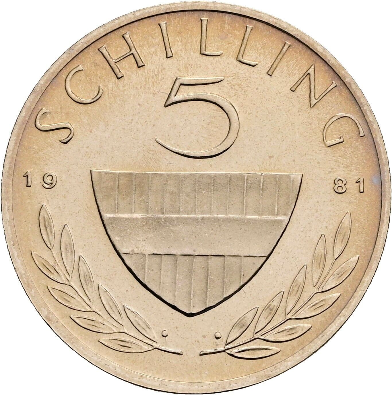 5 Schilling 1981 – Vorderseite