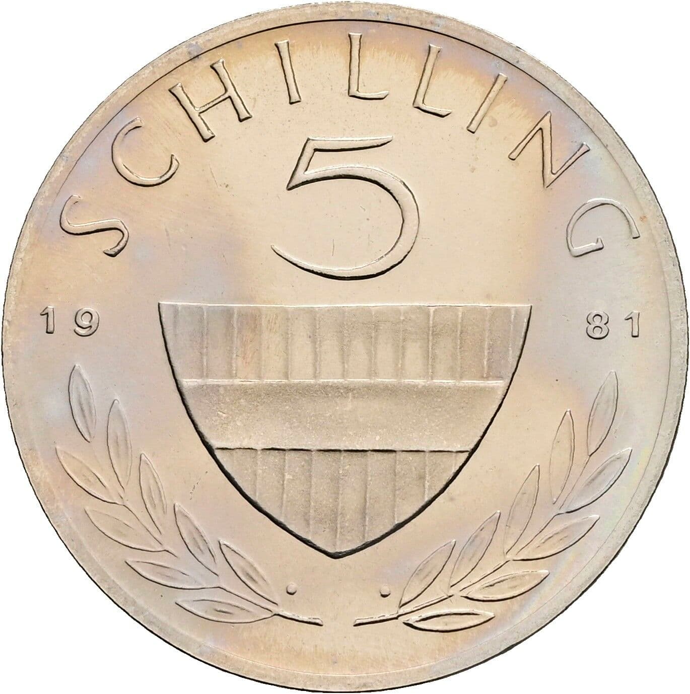 5 Schilling 1981 – Vorderseite