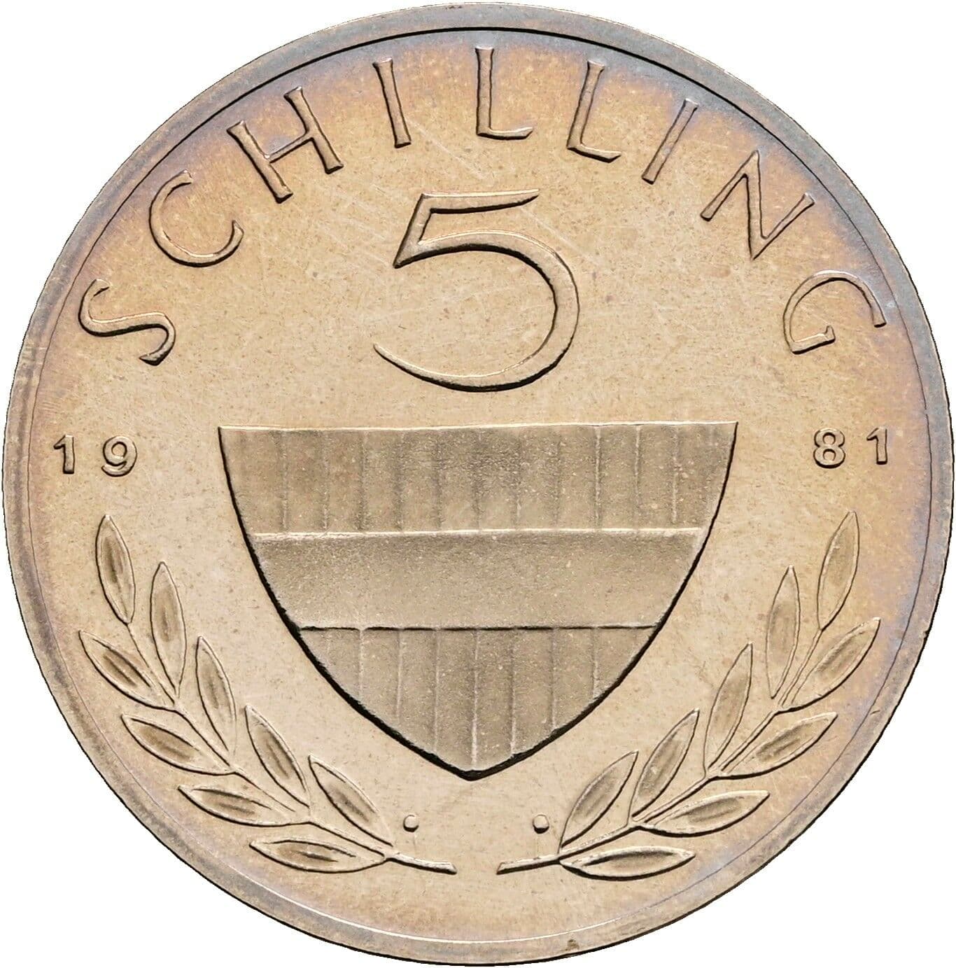 5 Schilling 1981 – Vorderseite