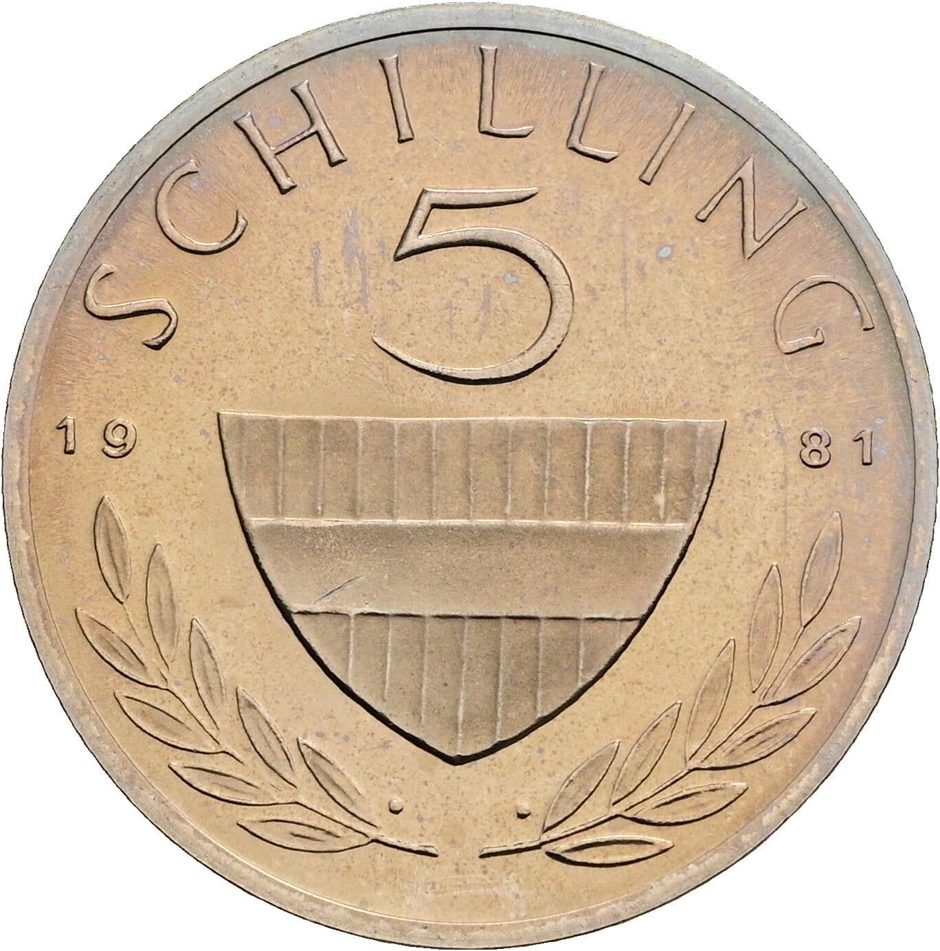 5 Schilling 1981 – Vorderseite