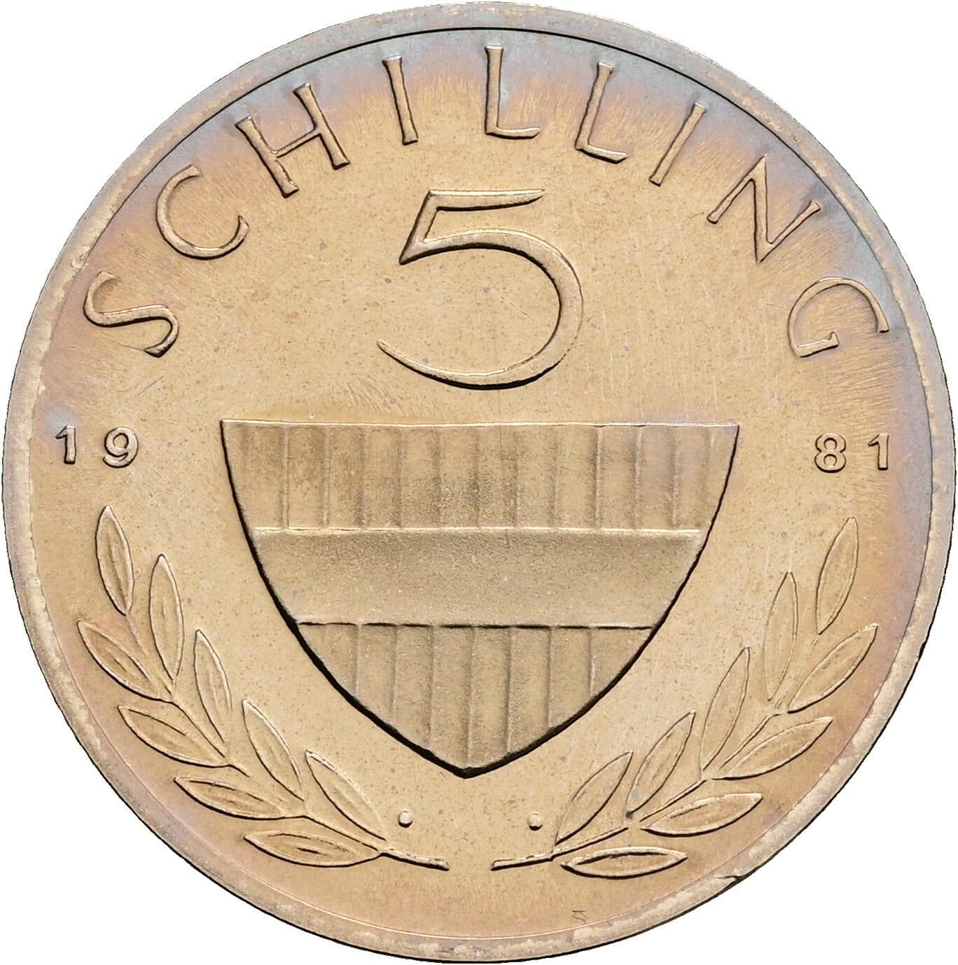 5 Schilling 1981 – Vorderseite