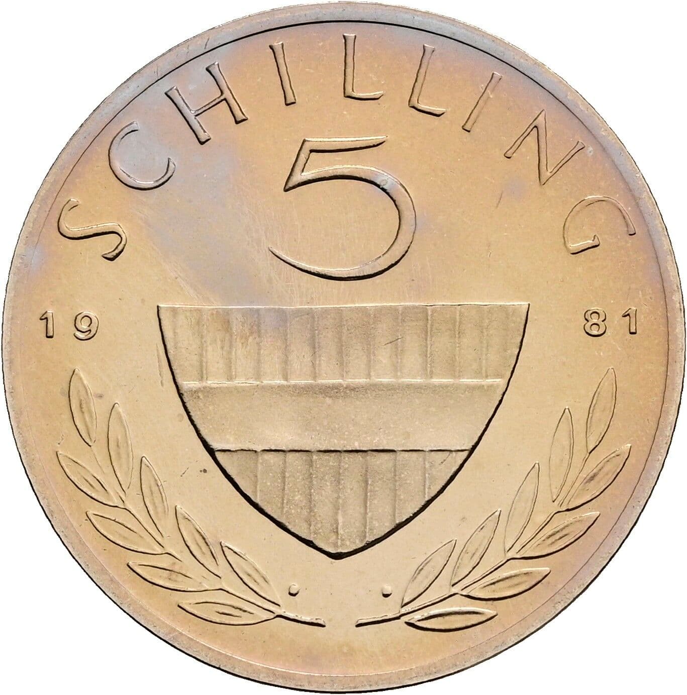 5 Schilling 1981 – Vorderseite