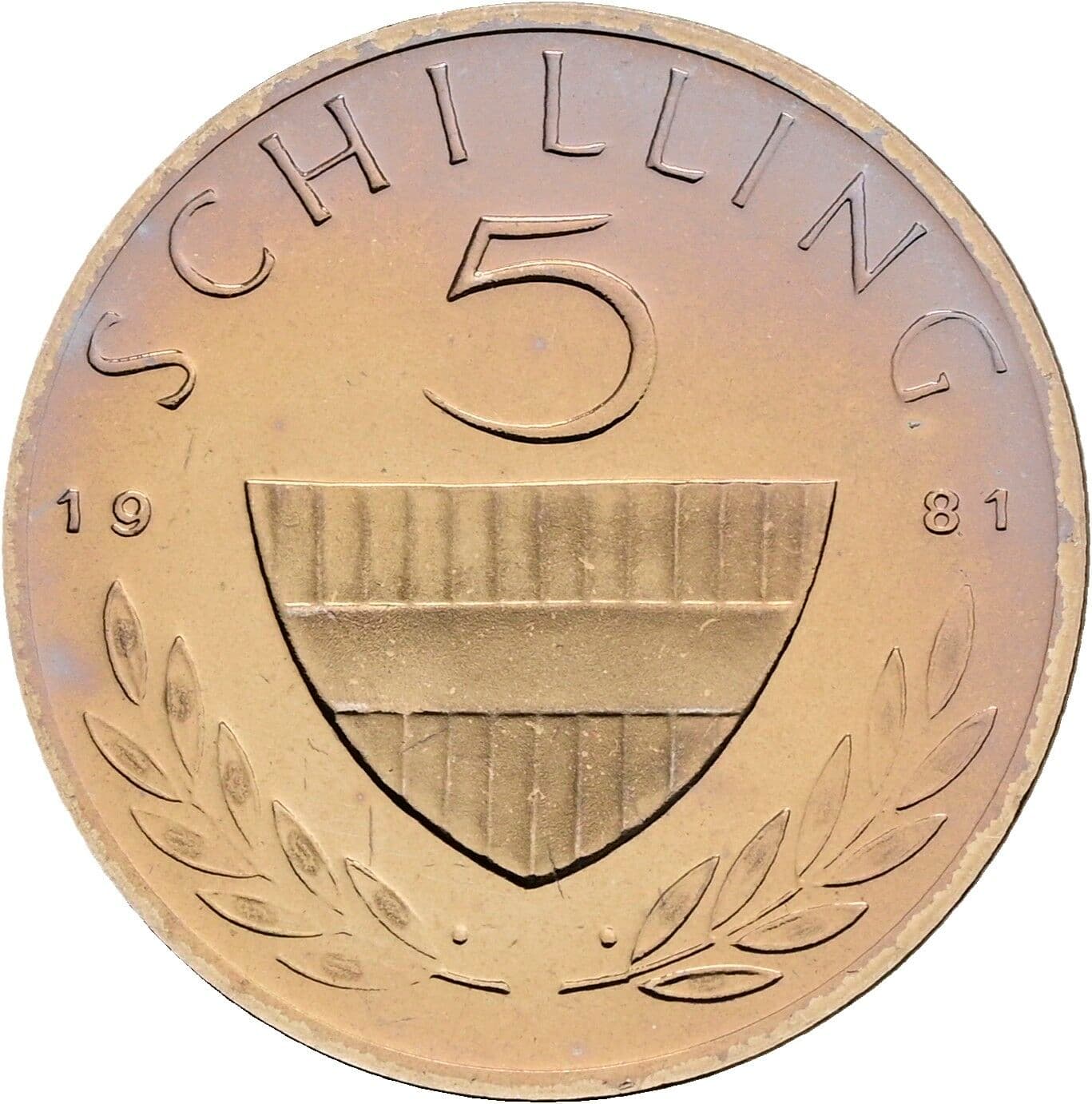 5 Schilling 1981 – Vorderseite
