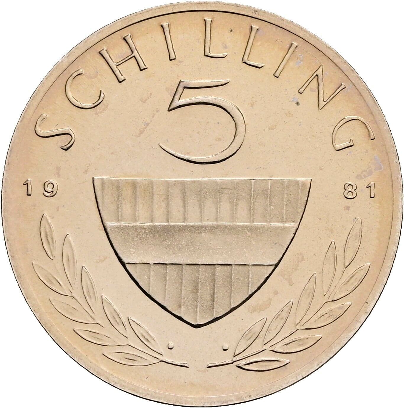 5 Schilling 1981 – Vorderseite