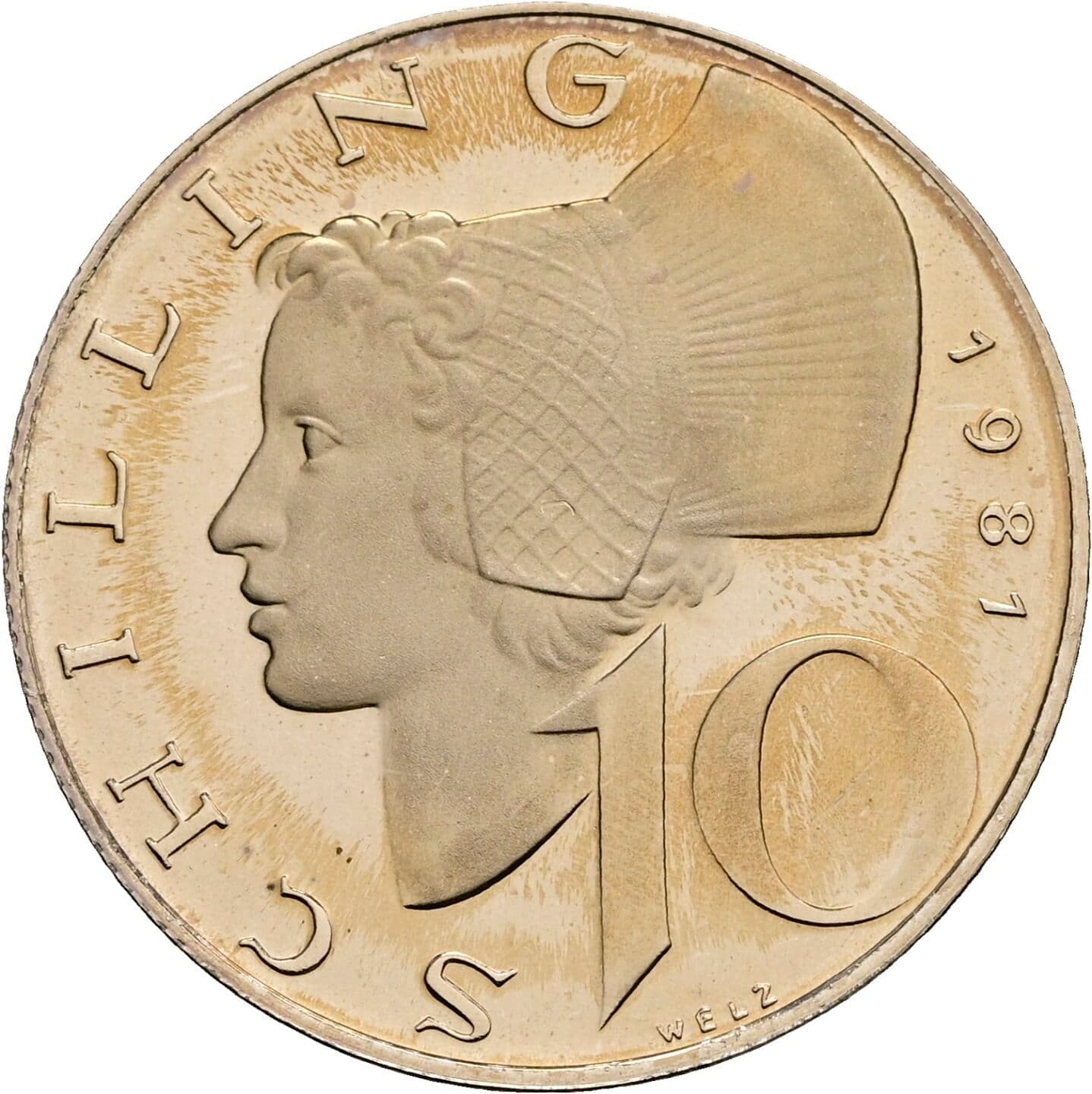 10 Schilling 1981 – Vorderseite