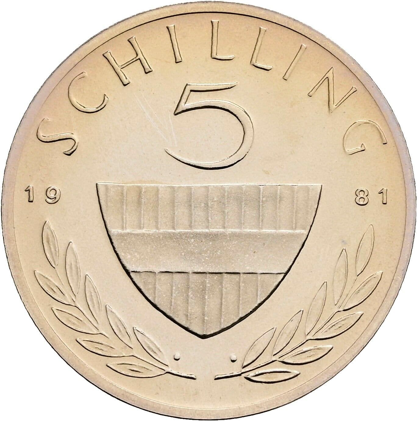 5 Schilling 1981 – Vorderseite