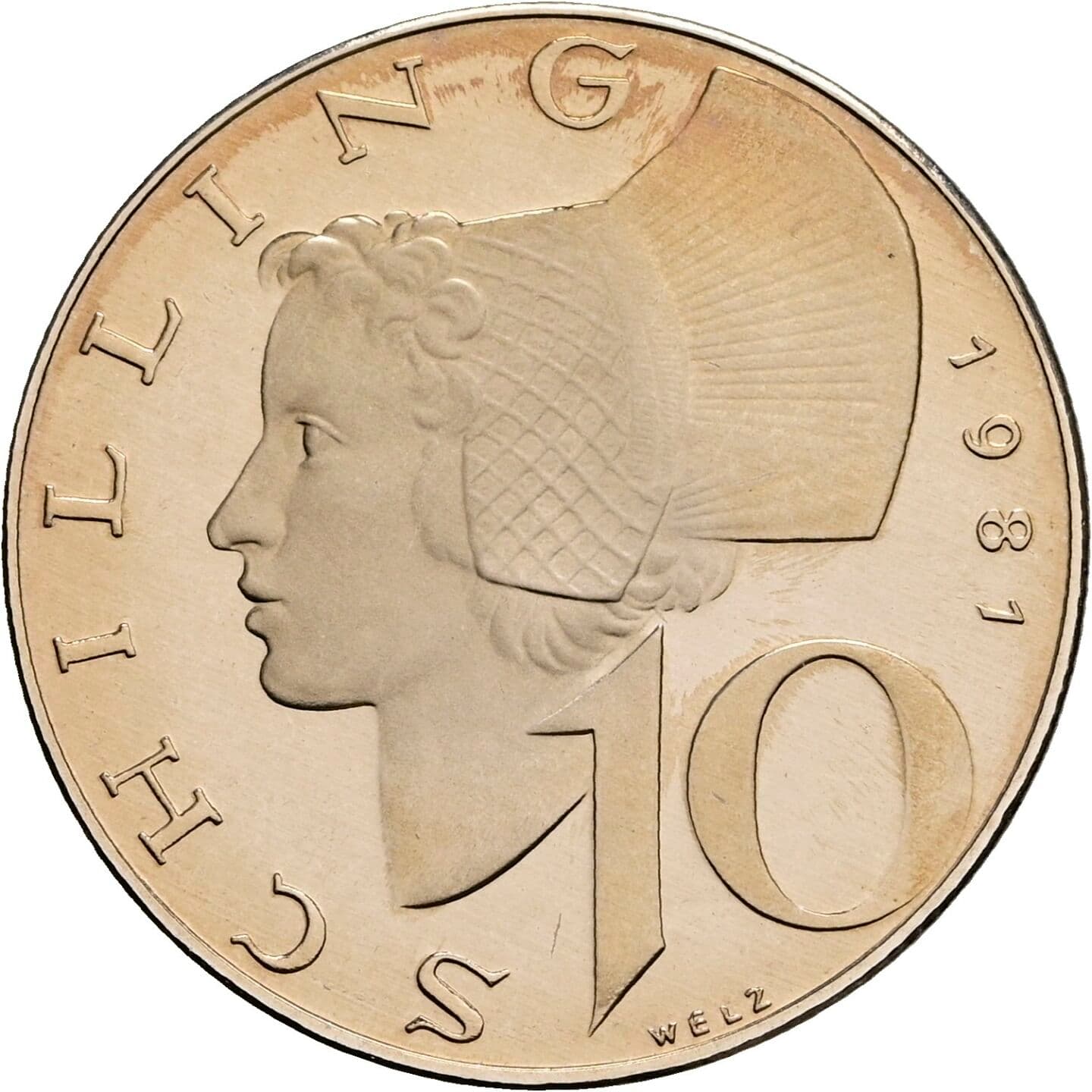 10 Schilling 1981 – Vorderseite