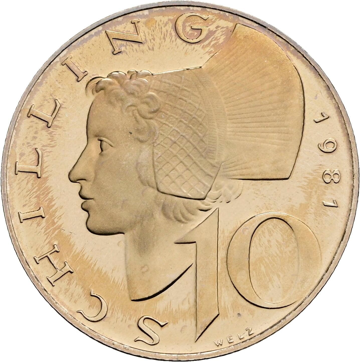 10 Schilling 1981 – Vorderseite