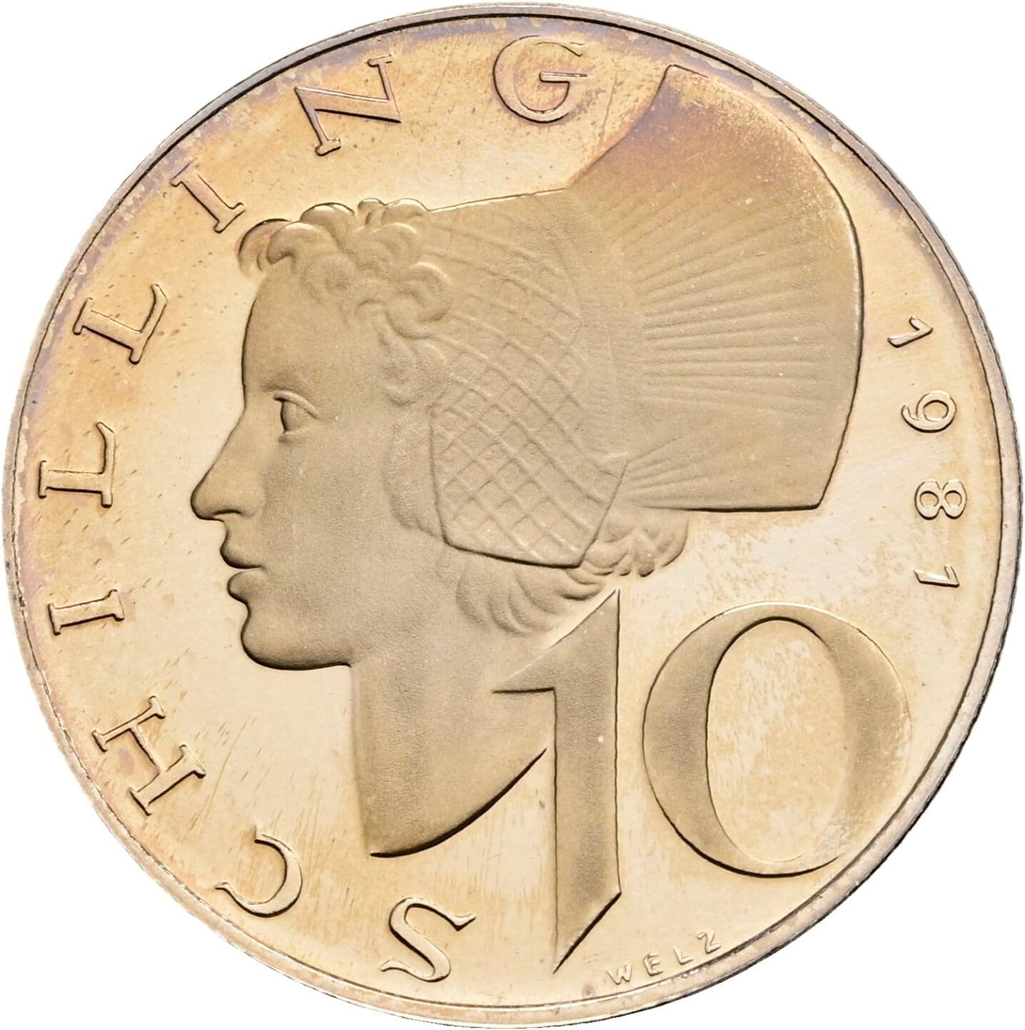 10 Schilling 1981 – Vorderseite