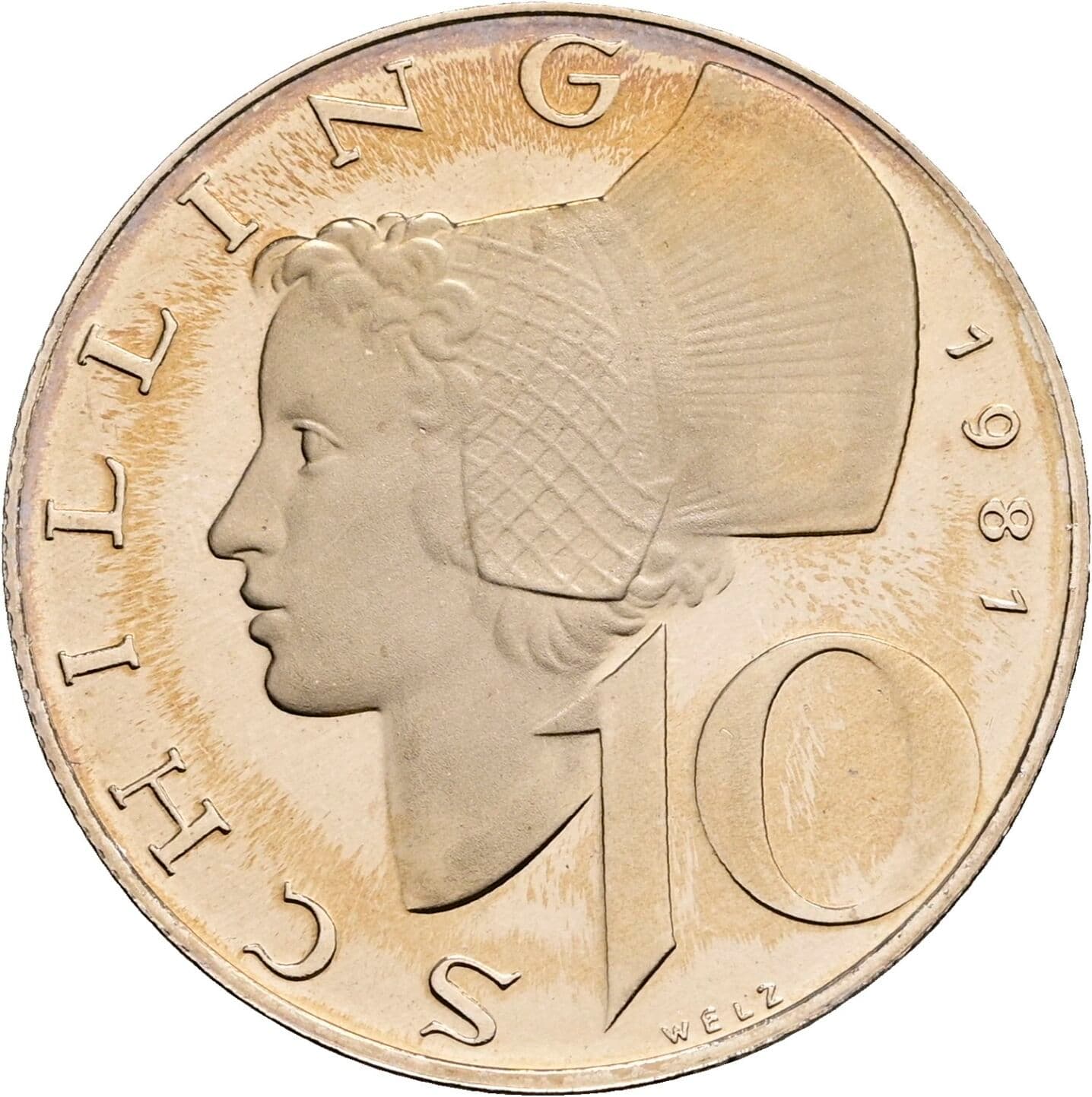 10 Schilling 1981 – Vorderseite