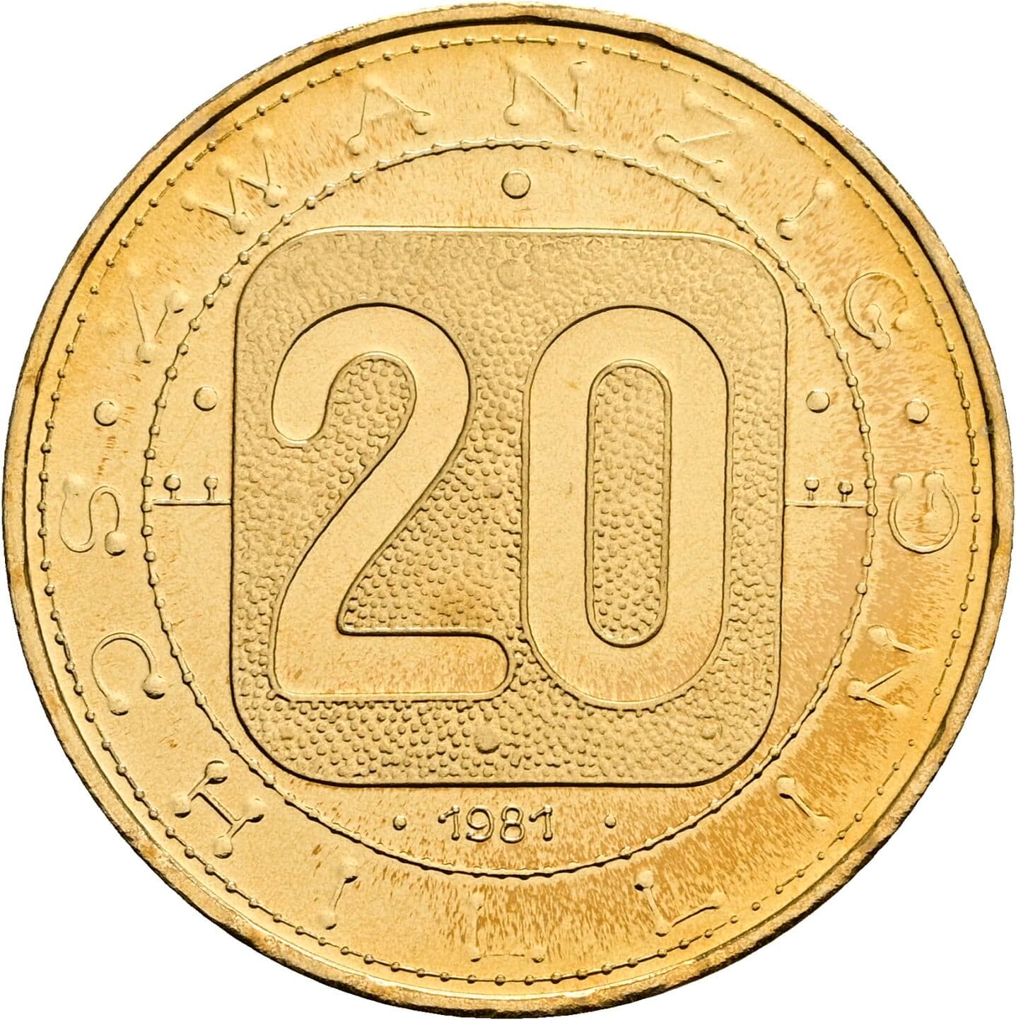 20 Schilling 1981 – Vorderseite